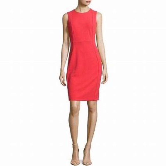 Calvin Klein Dresses & Skirts - NWT CALVIN KLEIN Coral Sheath Dress Size 6